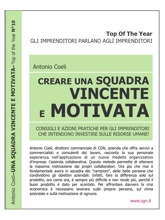 immagine del libro DVD �CREARE UNA SQUADRA VINCENTE E MOTIVATA� di Antonio Coeli