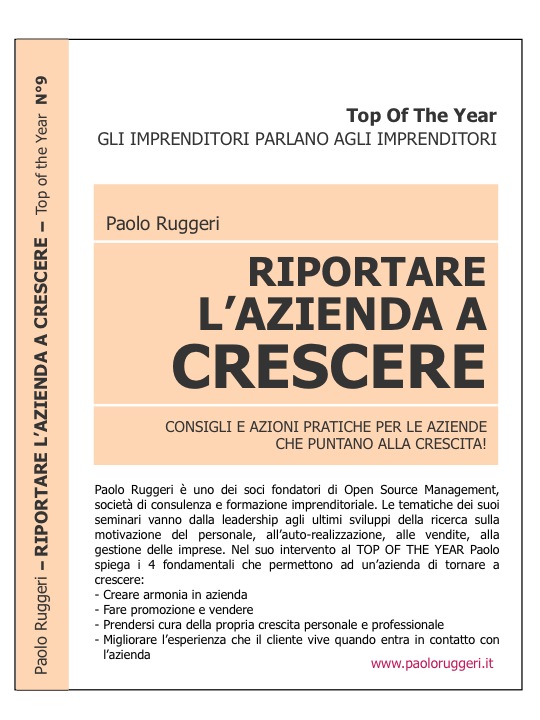 immagine del libro DVD �RIPORTARE L�AZIENDA A CRESCERE� di Paolo Ruggeri
